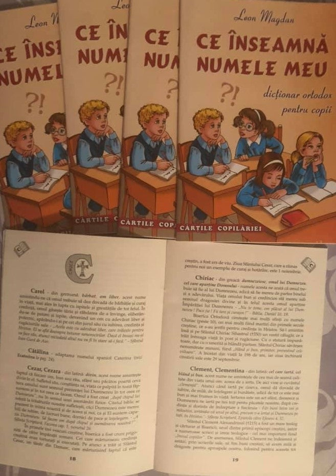 CE INSEAMNA NUMELE MEU DICTIONAR ORTODOX PENTRU COPII CARTILE COPILARIEI