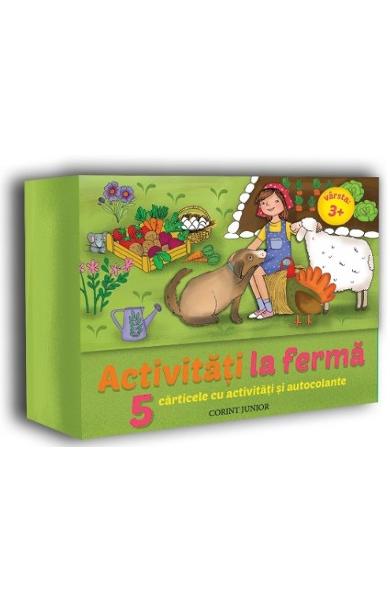 ACTIVITATI LA FERMA 5 carticele cu activitati si autocolante