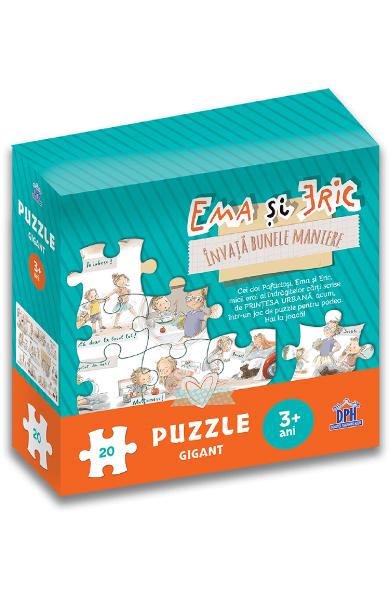 Ema si Eric invata bunele maniere. Puzzle gigant 