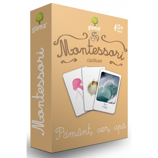 Pământ, aer, apă Montessori